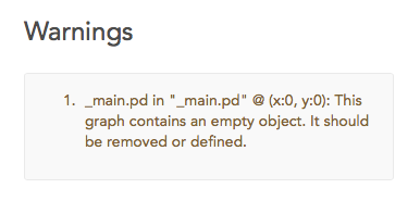warnings